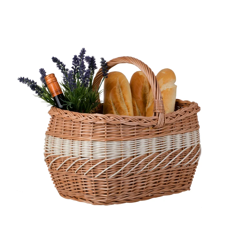 Walburga wicker shopping basket, mushroom and picnic basket, decorative gift basket TheWickerStories