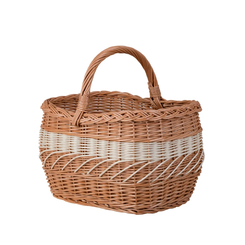 Walburga wicker shopping basket, mushroom and picnic basket, decorative gift basket TheWickerStories