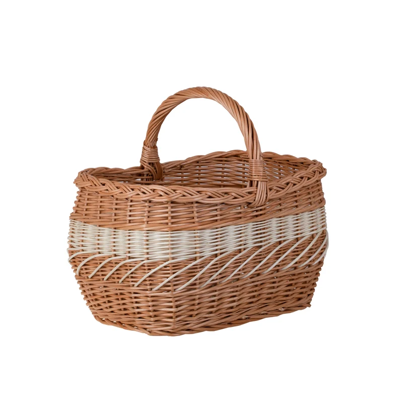 Walburga wicker shopping basket, mushroom and picnic basket, decorative gift basket TheWickerStories