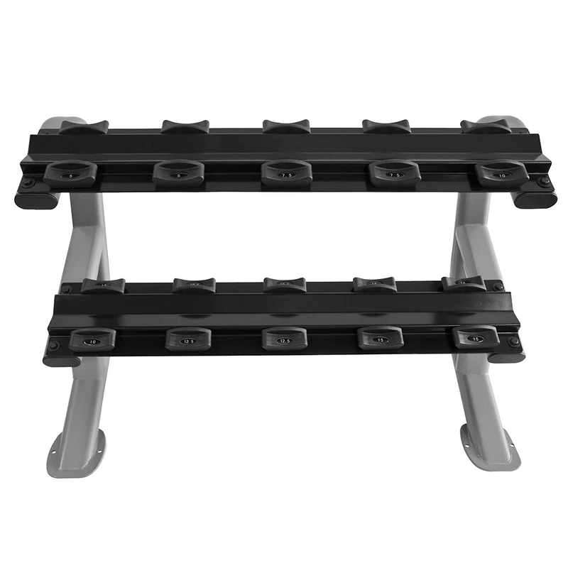 Heavy Duty Kurzhantel Studio Satz von 5 - 15Kg (5 Paar) inkl. CHD Ablage Rack