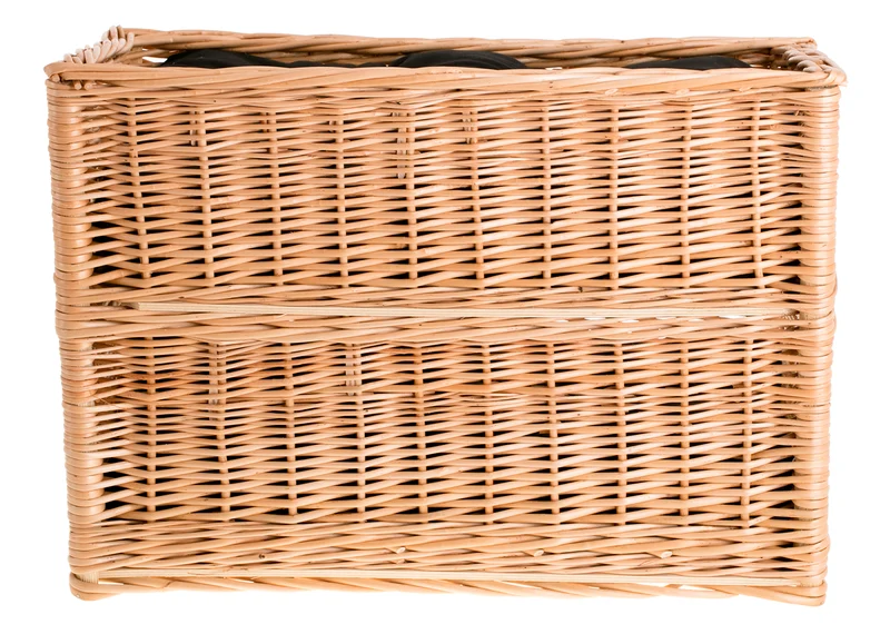 Estrella wicker cat house with two cushions, two-tier TheWickerStories