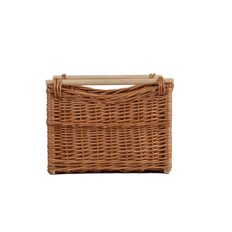 Falor wicker basket for storage and transport with wooden handles TheWickerStories
