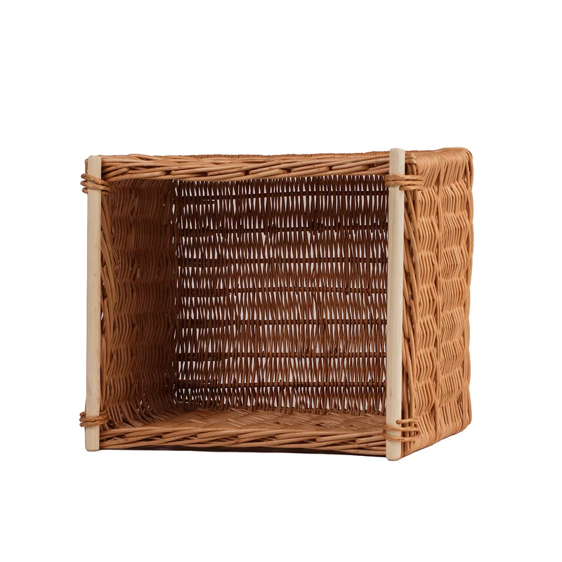 Falor wicker basket for storage and transport with wooden handles TheWickerStories