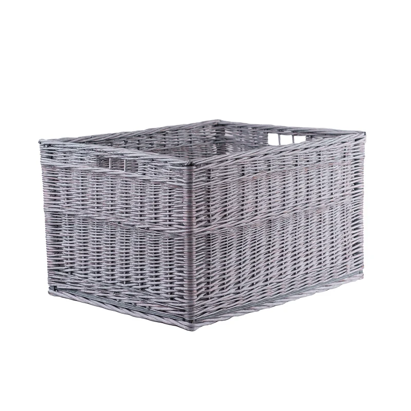 Cervus large rectangular storage basket, wicker display basket TheWickerStories