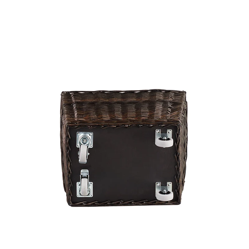 Cervus large, rectangular, mobile storage basket, wicker basket for display TheWickerStories
