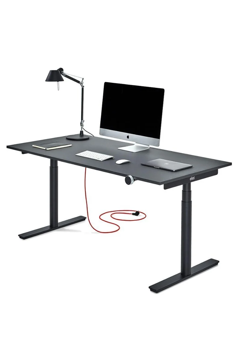 Eliot Black - mit Tischplatte Soft-Graphite