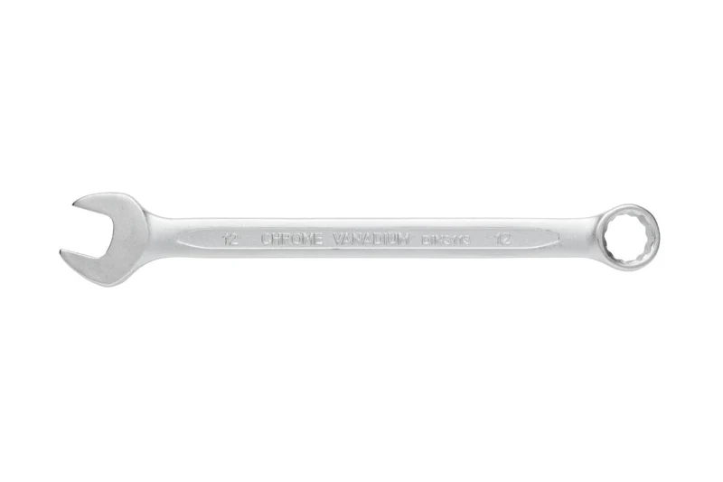 Klucz płasko oczkowy ze stali CrV, 12 mm, DIN 3113