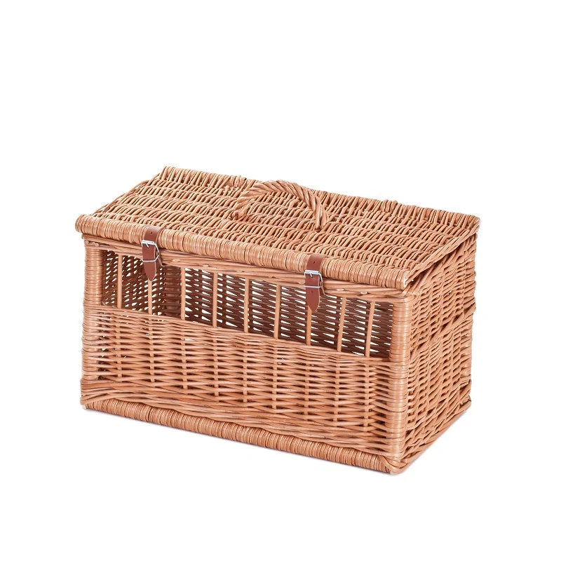 Tormir wicker pet carrier, enclosed transport crate for animals TheWickerStories