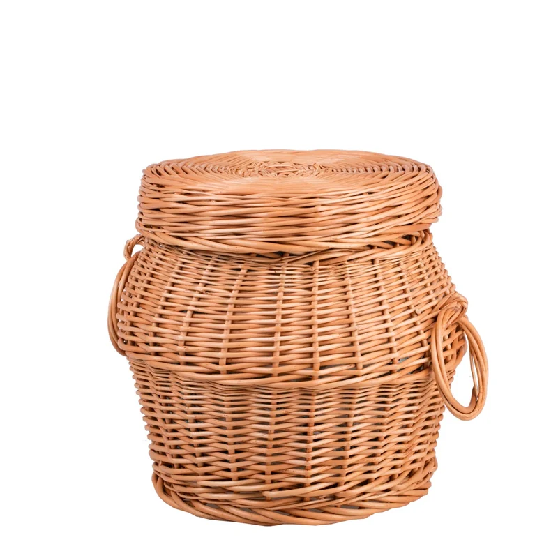 Marlis wicker laundry hamper with lid and handles TheWickerStories