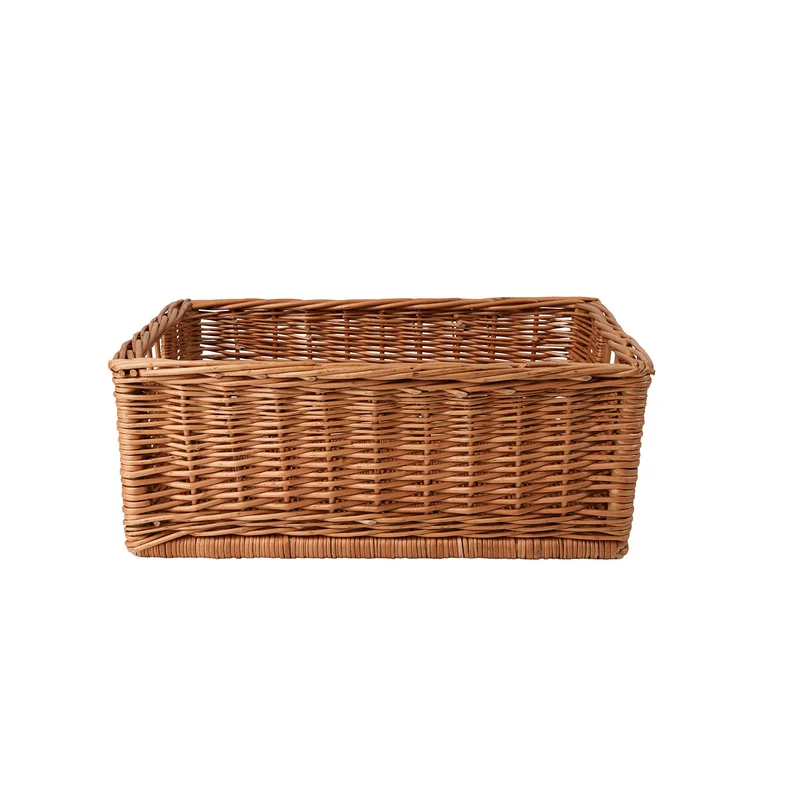 Taros wicker crate, basket for rack and shelf, wicker display storage basket TheWickerStories