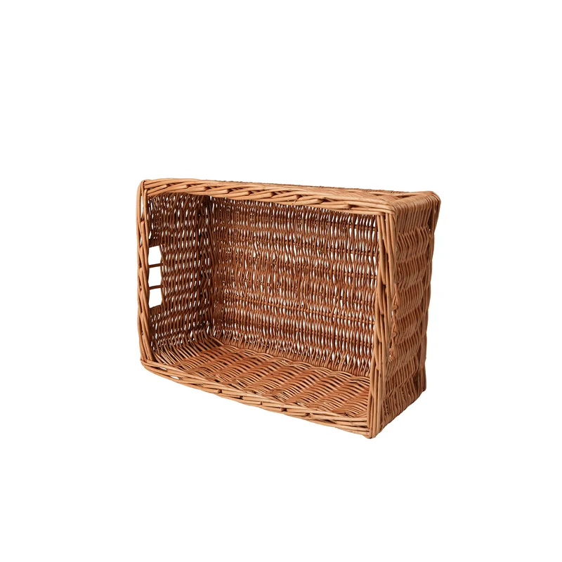Taros wicker crate, basket for rack and shelf, wicker display storage basket TheWickerStories
