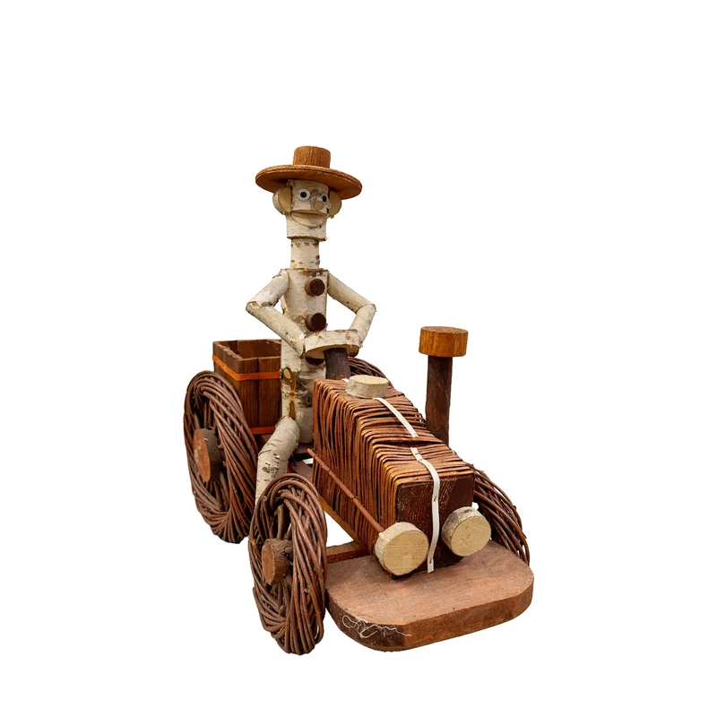 Lignum decorative figurine with planter for the garden TheWickerStories
