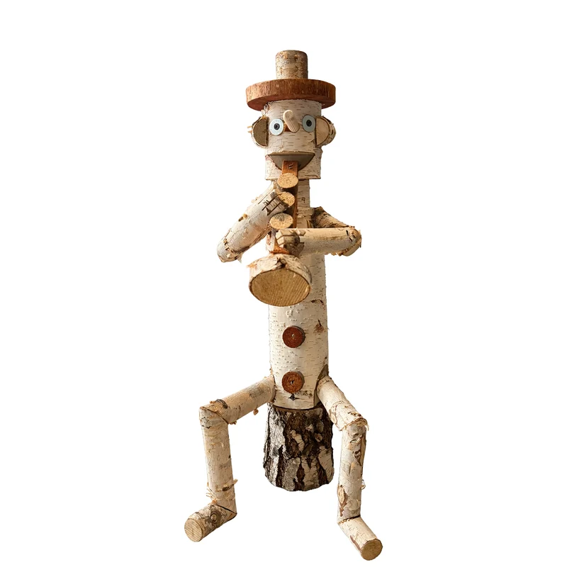 Lignum wooden decorative figurine made of birch for the garden TheWickerStories