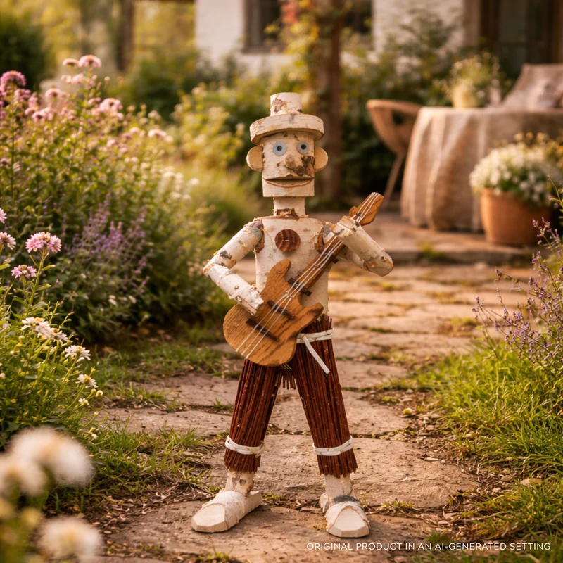 Lignum wooden decorative figurine made of birch for the garden TheWickerStories