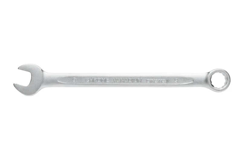 Klucz płasko oczkowy ze stali CrV, 9 mm, DIN 3113