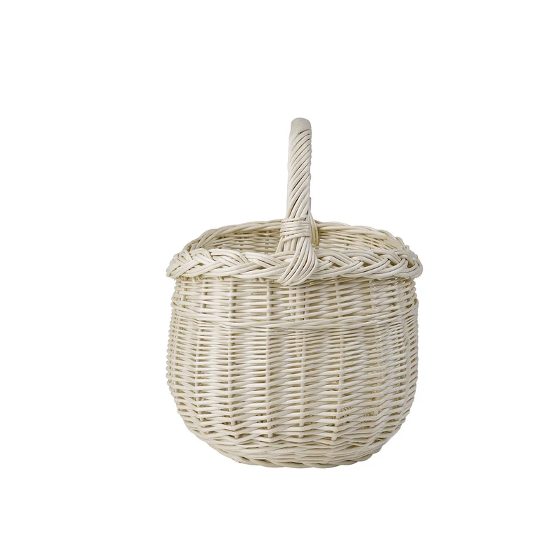 Wictor wicker shopping basket with handle TheWickerStories