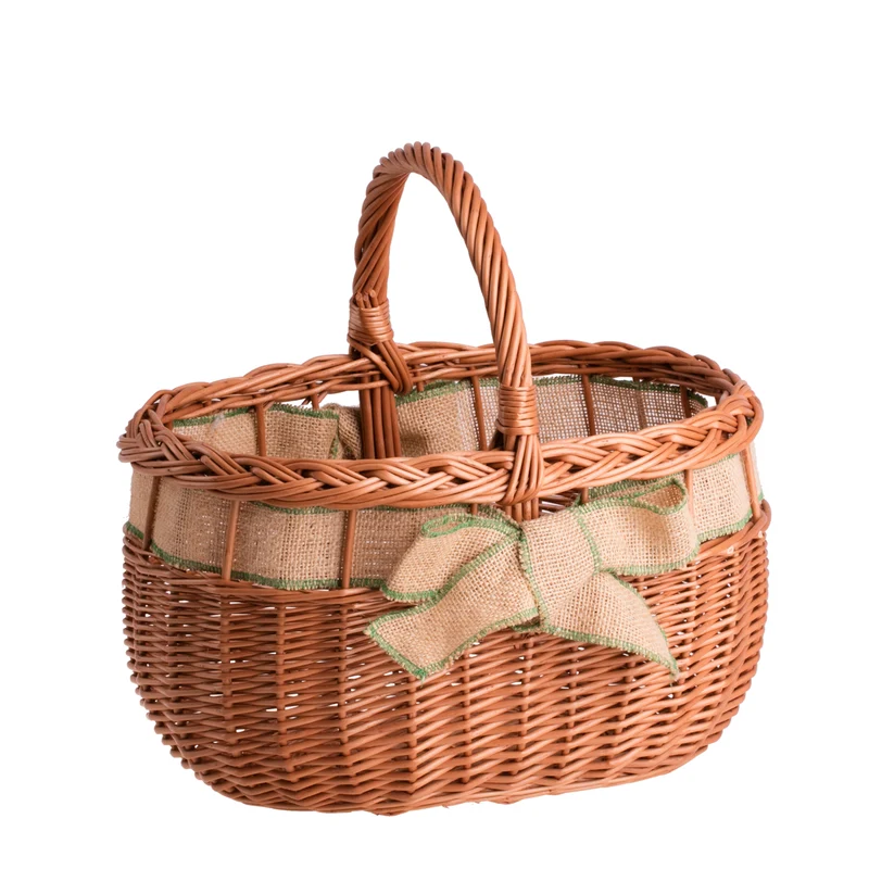 Wilmar wicker shopping basket with jute trim and handle TheWickerStories