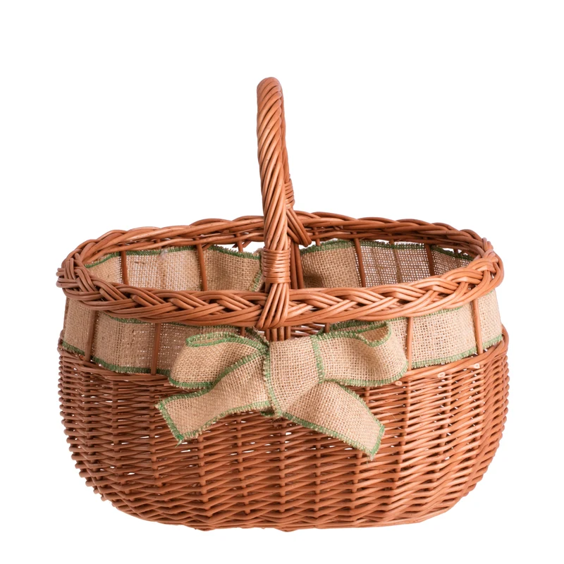 Wilmar wicker shopping basket with jute trim and handle TheWickerStories