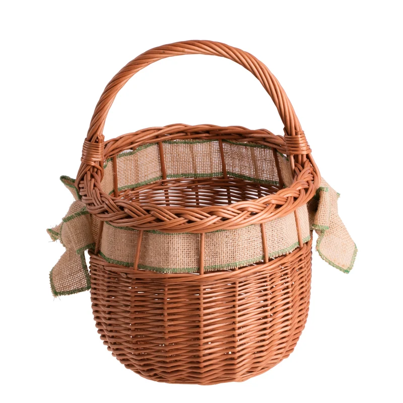 Wilmar wicker shopping basket with jute trim and handle TheWickerStories