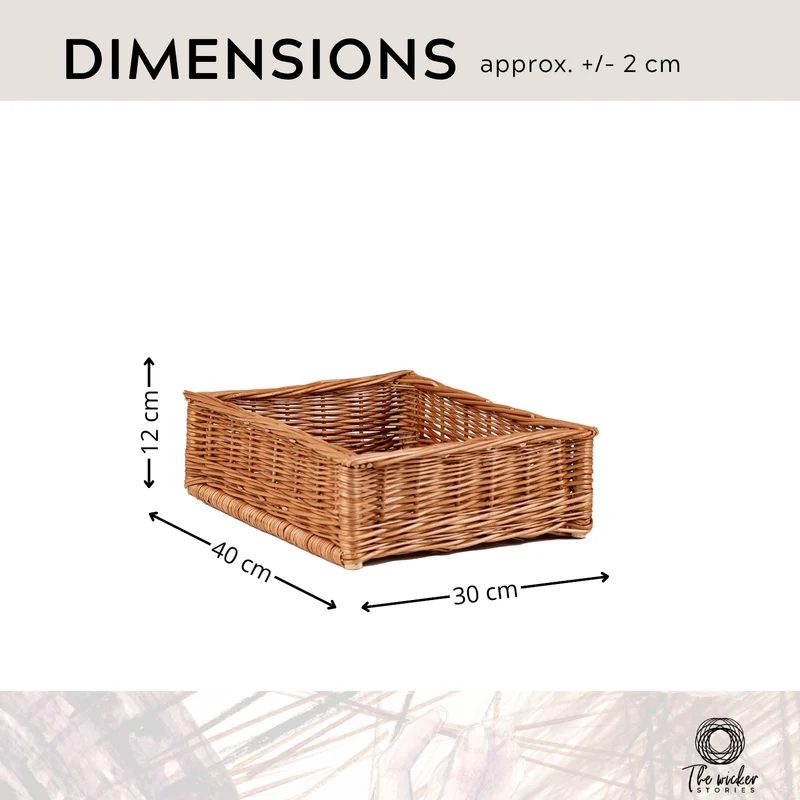 Jovalis wicker box, shelf and rack basket, wicker display storage basket TheWickerStories