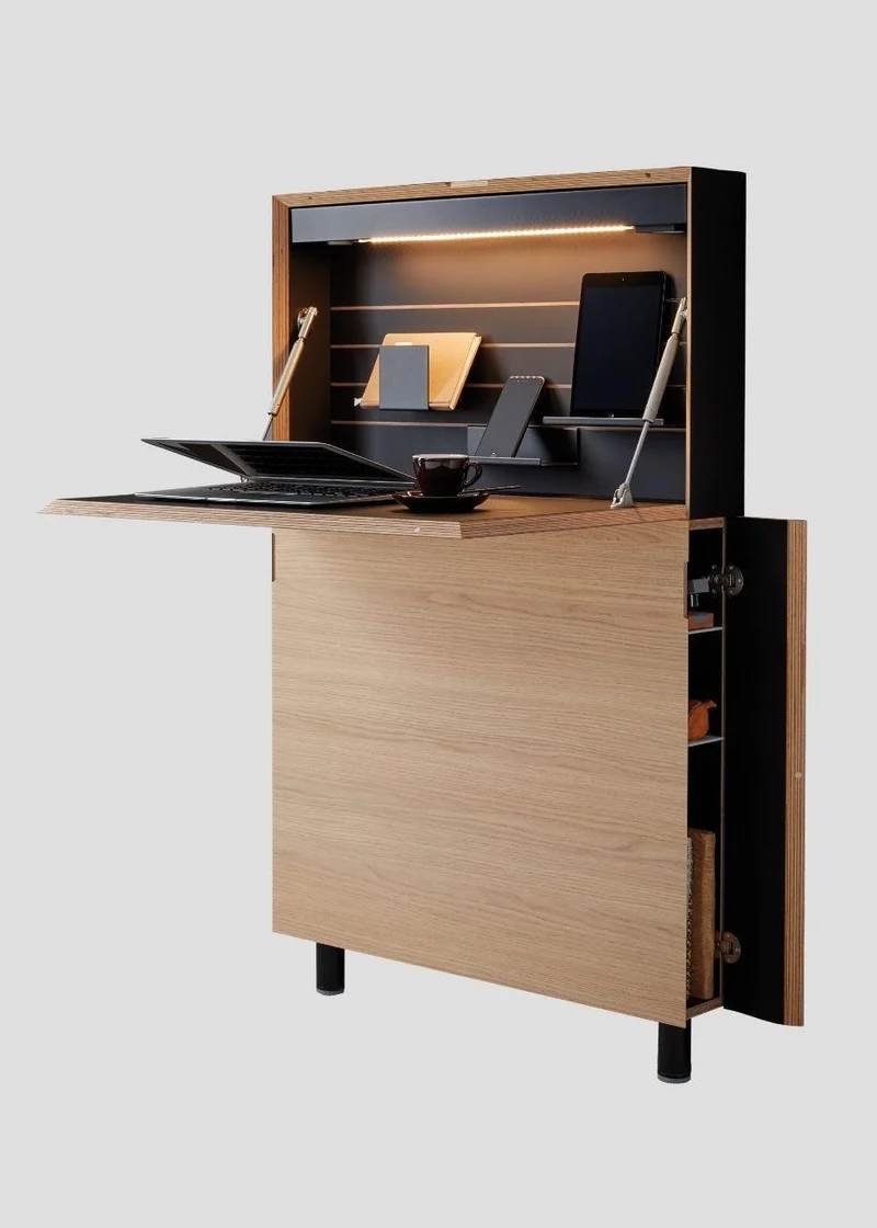 Homeoffice Sekretär Smart mit integrierter Beleuchtung