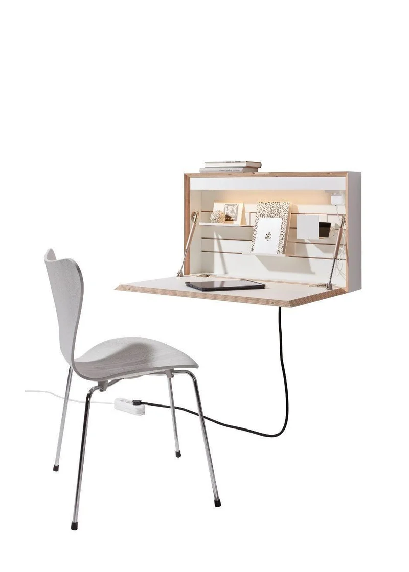 Homeoffice Wandsekretär Easy mit integriertem Licht