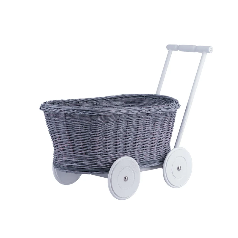 Luna wicker push-along doll stroller TheWickerStories