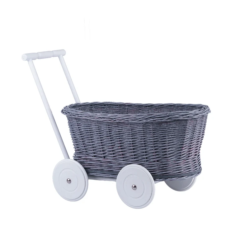 Luna wicker push-along doll stroller TheWickerStories