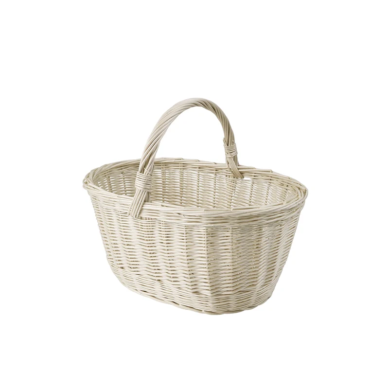 Walerissa shopping basket with wicker handle