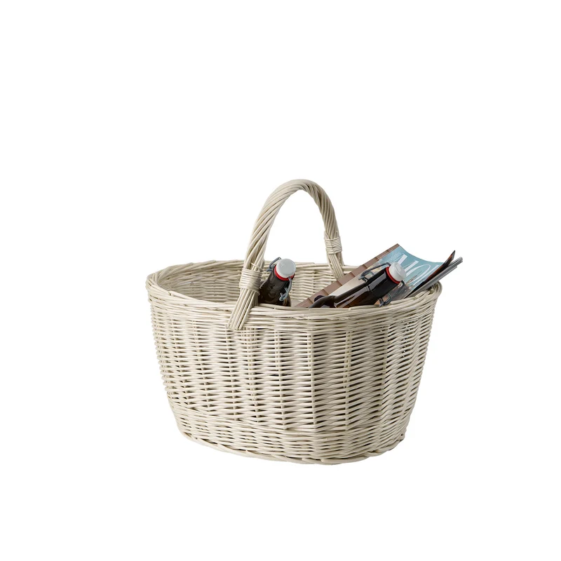 Walerissa shopping basket with wicker handle