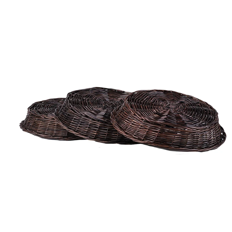 Tormina round wicker tray, display basket, pastry basket, set of 3 pieces TheWickerStories