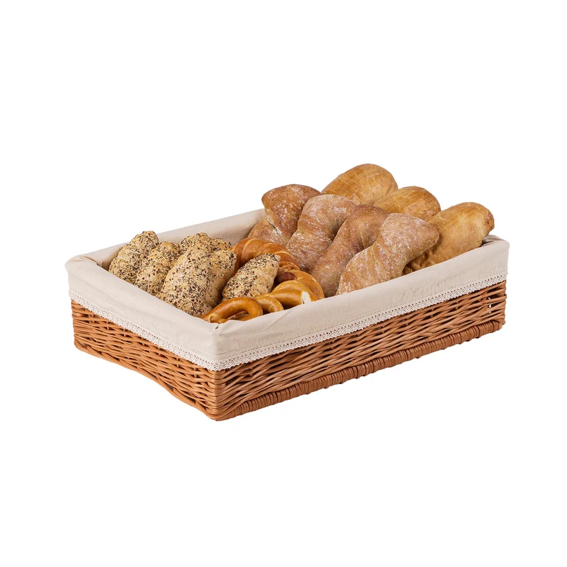 Toneria wicker box, basket for shelf and rack, wicker display storage basket with trim TheWickerStories