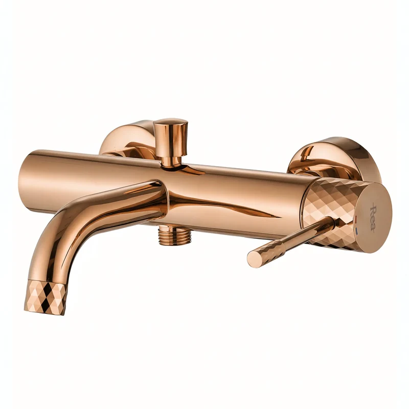 Badewannenarmatur Lungo Diamond Kupfer
