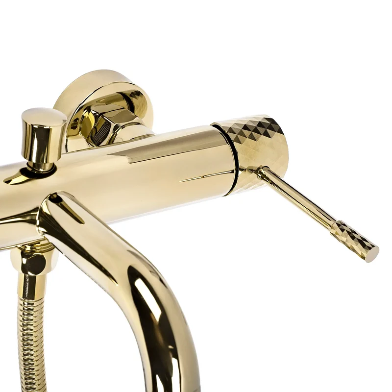 Badewannenarmatur Lungo Diamond Gold