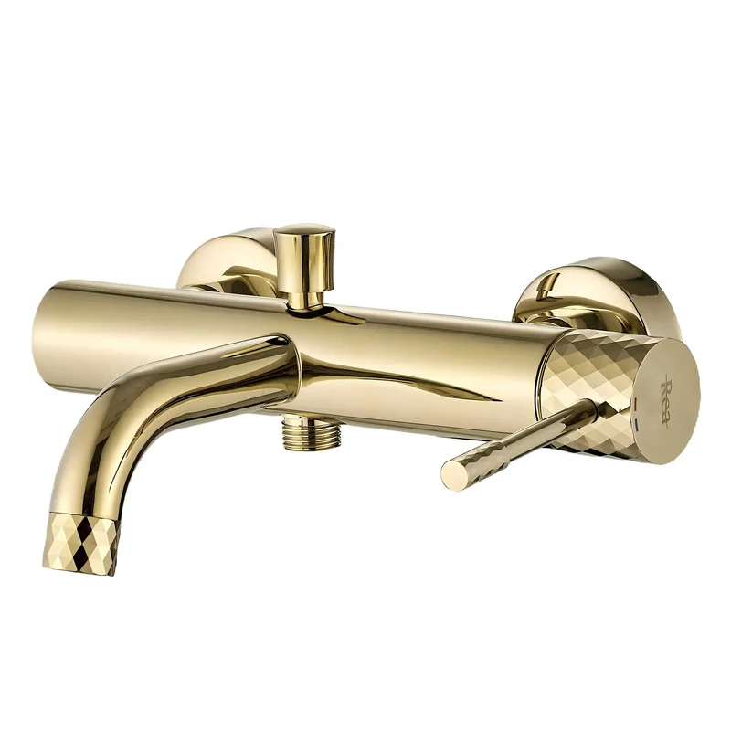 Badewannenarmatur Lungo Diamond Gold