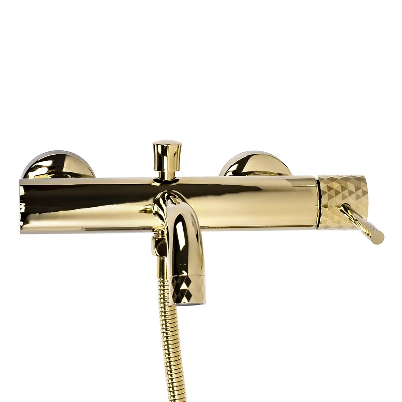 Badewannenarmatur Lungo Diamond Gold