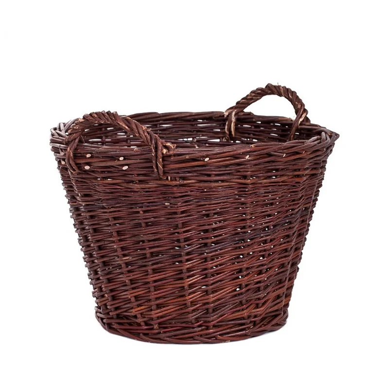 Flanoria wicker basket for garden and firewood, with handles TheWickerStories