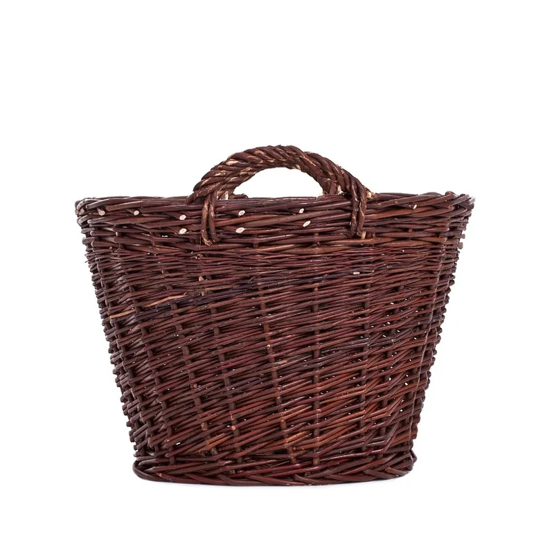 Flanoria wicker basket for garden and firewood, with handles TheWickerStories