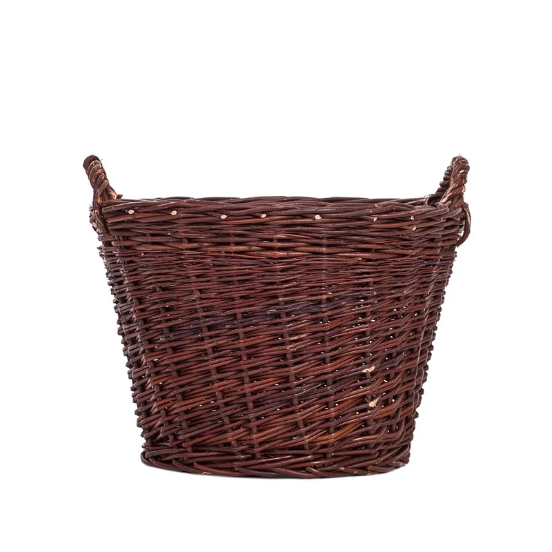 Flanoria wicker basket for garden and firewood, with handles TheWickerStories