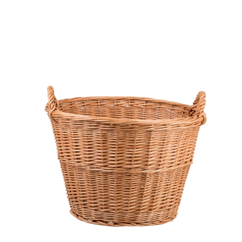 Flanoria wicker basket for garden and firewood, with handles TheWickerStories
