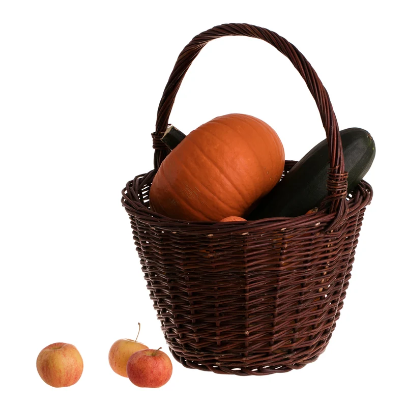 Valleria wicker garden basket for flowers and harvests, with handle TheWickerStories