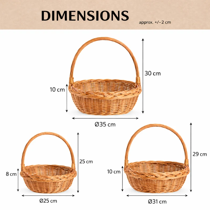 Zerena wicker gift basket with handle TheWickerStories