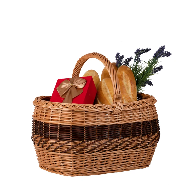Walburga wicker shopping basket, mushroom and picnic basket, decorative gift basket TheWickerStories