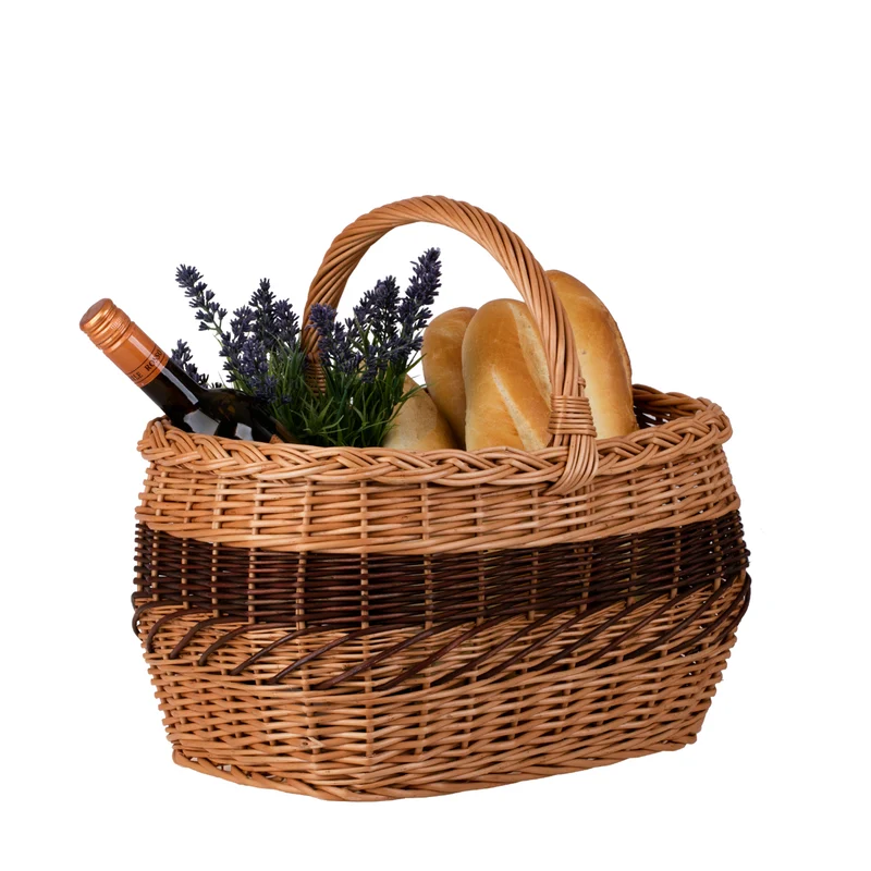 Walburga wicker shopping basket, mushroom and picnic basket, decorative gift basket TheWickerStories