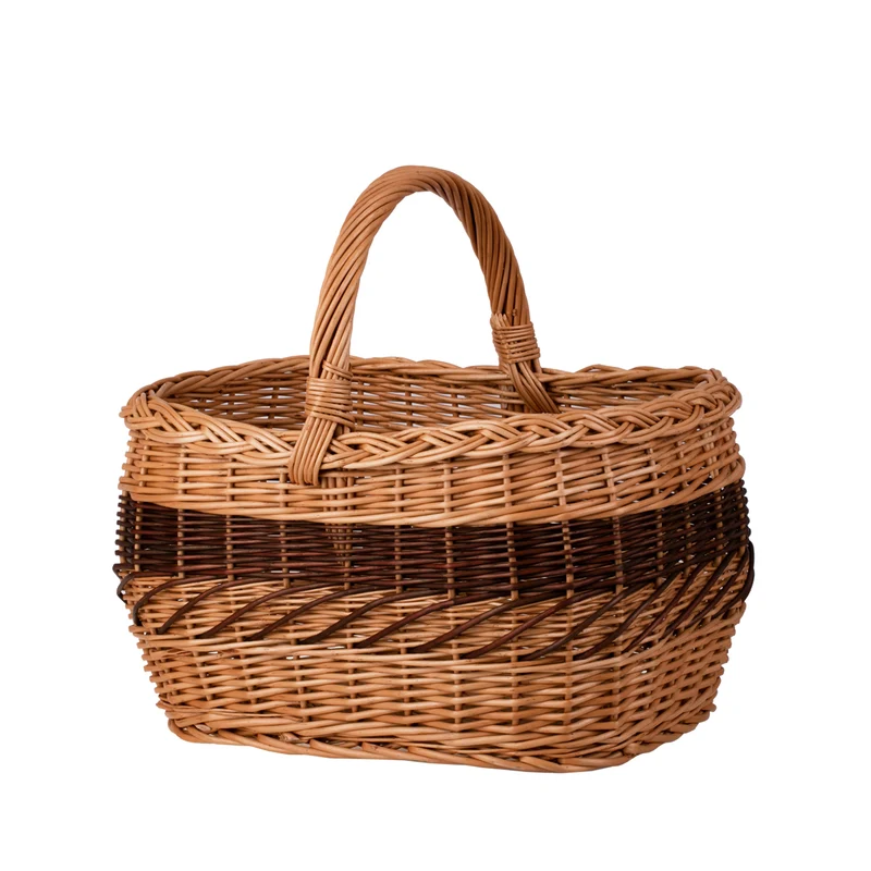 Walburga wicker shopping basket, mushroom and picnic basket, decorative gift basket TheWickerStories