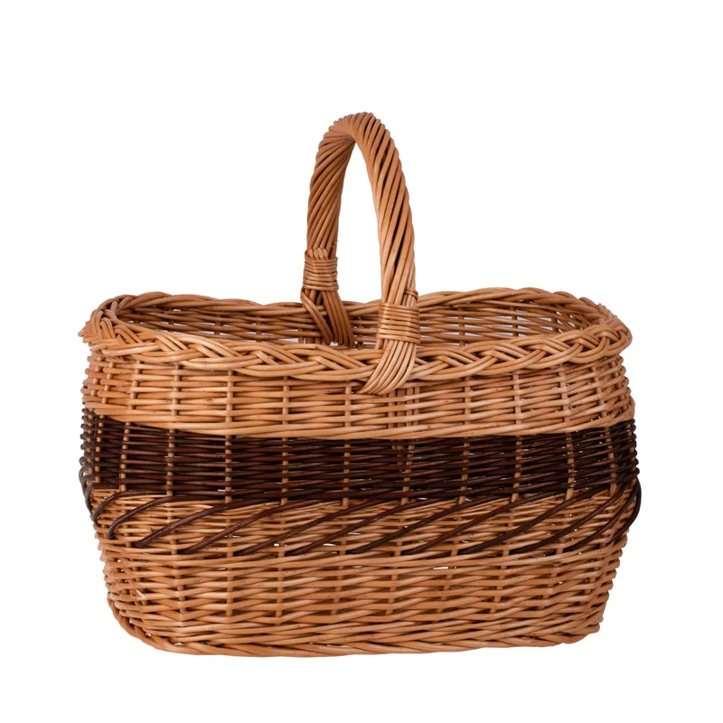 Walburga wicker shopping basket, mushroom and picnic basket, decorative gift basket TheWickerStories