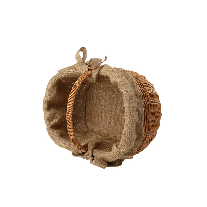 Faleria wicker basket for firewood, utility basket, garden harvesting basket with jute trim TheWickerStories