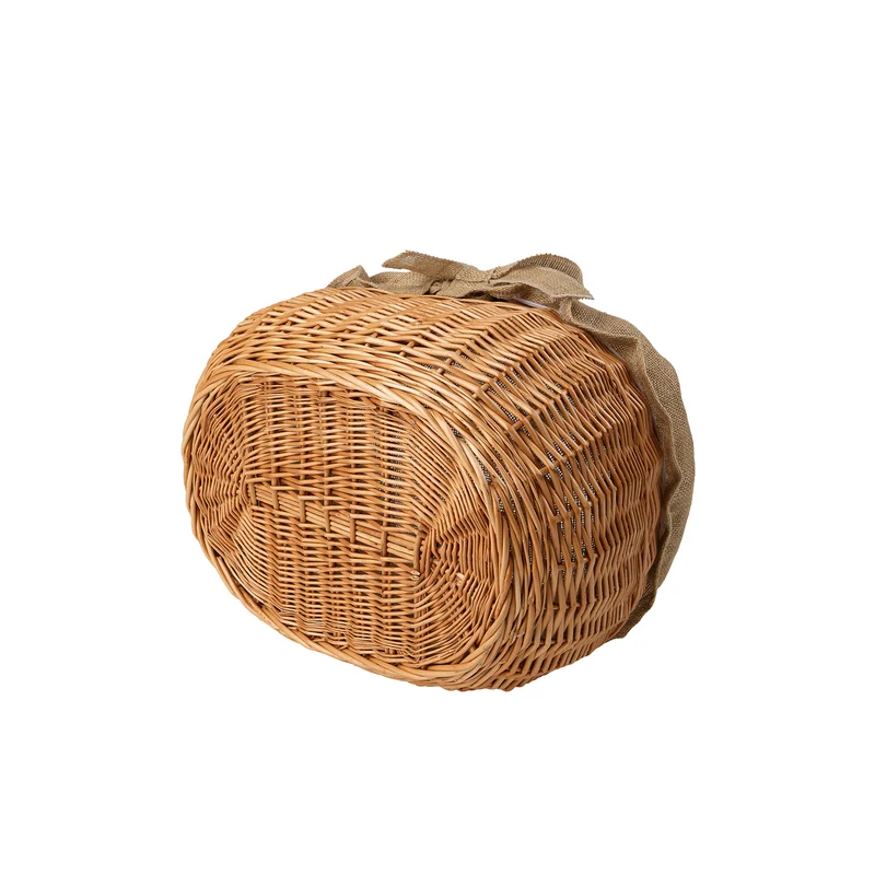 Faleria wicker basket for firewood, utility basket, garden harvesting basket with jute trim TheWickerStories