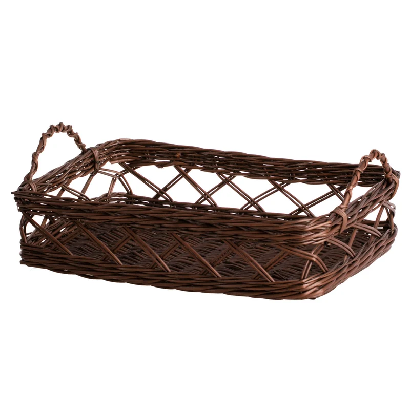 Arvina wicker serving basket with handles TheWickerStories