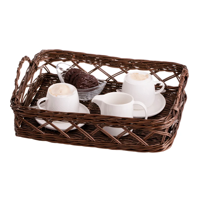 Arvina wicker serving basket with handles TheWickerStories
